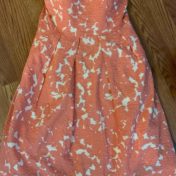 Vintage J Crew Strapless Coral and Cream Dress - Picture 7 of 14
